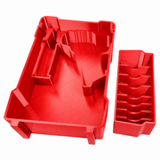 Red colour variant — Milwaukee Packout Compact Organiser Insert for M12 Polisher