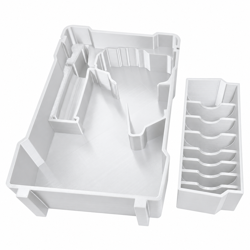 White colour variant — Milwaukee Packout Compact Organiser Insert for M12 Polisher
