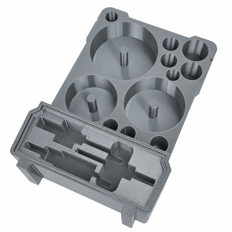 Gray colour variant — Milwaukee PACKOUT Organiser Insert for Starrett-Style Holesaws – Custom Sparky Storage