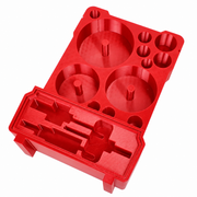 Red colour variant — Milwaukee PACKOUT Organiser Insert for Starrett-Style Holesaws – Custom Sparky Storage