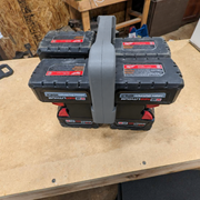 Gray colour variant — Milwaukee Mega 8× M18 Battery Caddy Daddy – Carry More Power, Work Smarter