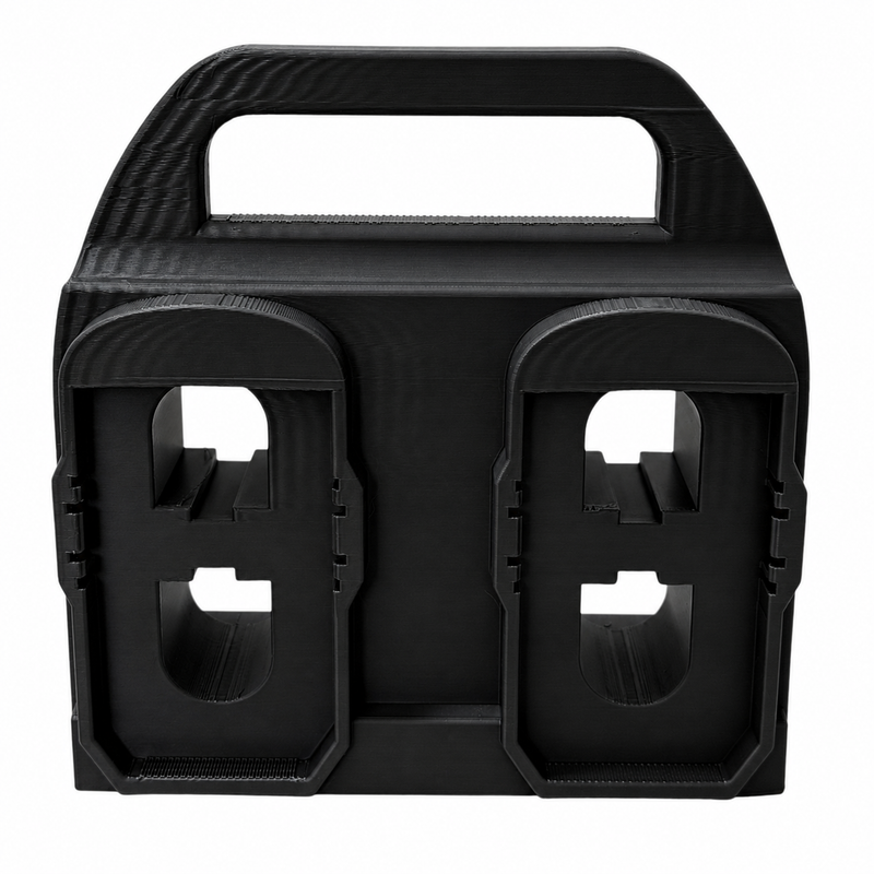 Black colour variant — Ryobi 18V Battery Caddy – 4-Slot Holder | Portable Battery Carrier | PETG | Australian Made