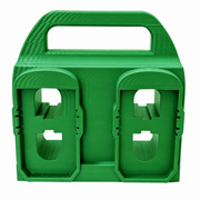 Green colour variant — Ryobi 18V Battery Caddy – 4-Slot Holder | Portable Battery Carrier | PETG | Australian Made