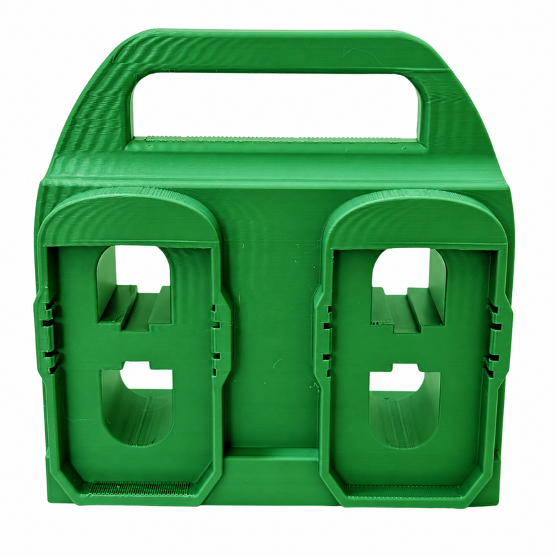 Green colour variant — Ryobi 18V Battery Caddy – 4-Slot Holder | Portable Battery Carrier | PETG | Australian Made