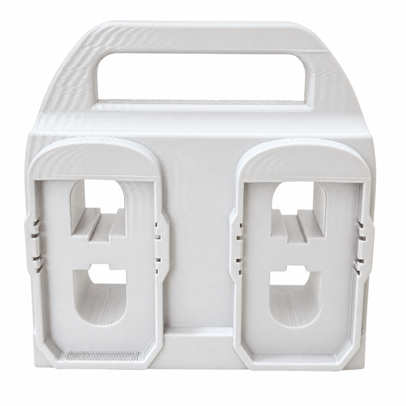 White colour variant — Ryobi 18V Battery Caddy – 4-Slot Holder | Portable Battery Carrier | PETG | Australian Made