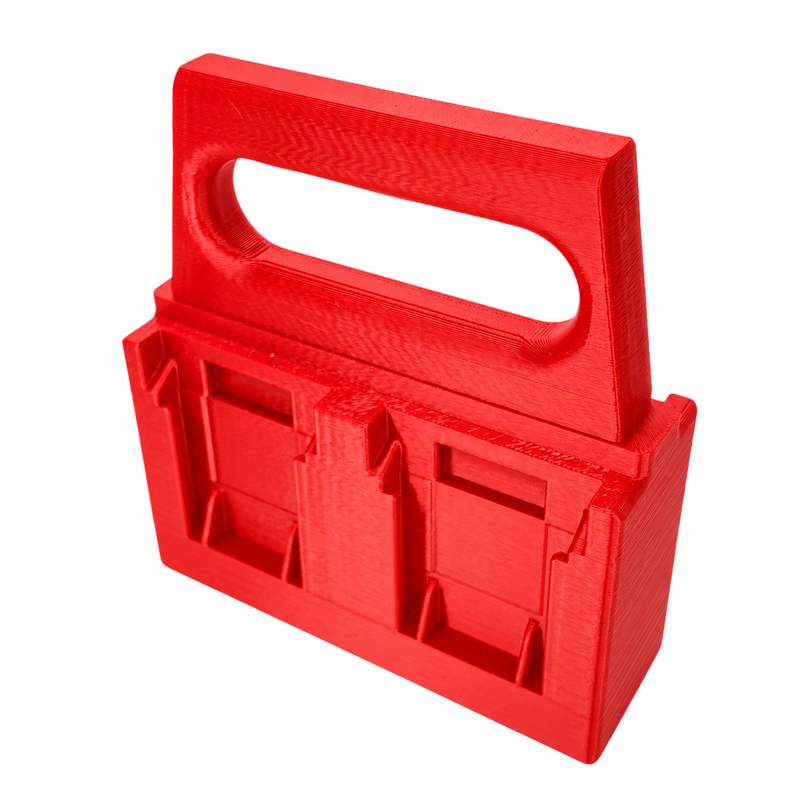 4 slot Red colour variant — Battery Caddy for Makita 12V Batteries – 4 or 6 Slot Carry Holder