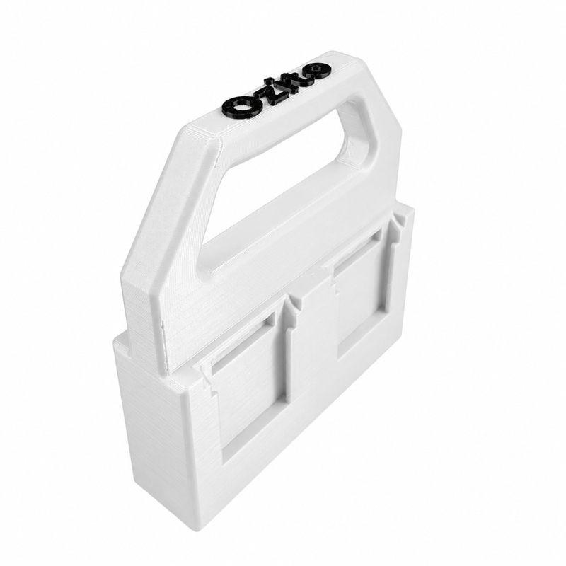 White colour variant — Ozito 18V Battery Caddy – 4-Slot Holder | Portable Battery Carrier