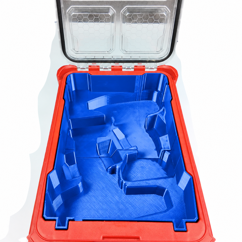 Blue colour variant — Makita 12V Drill & Impact Compact Packout Insert | Holds TD110D + DF333D | One-Piece PETG Construction