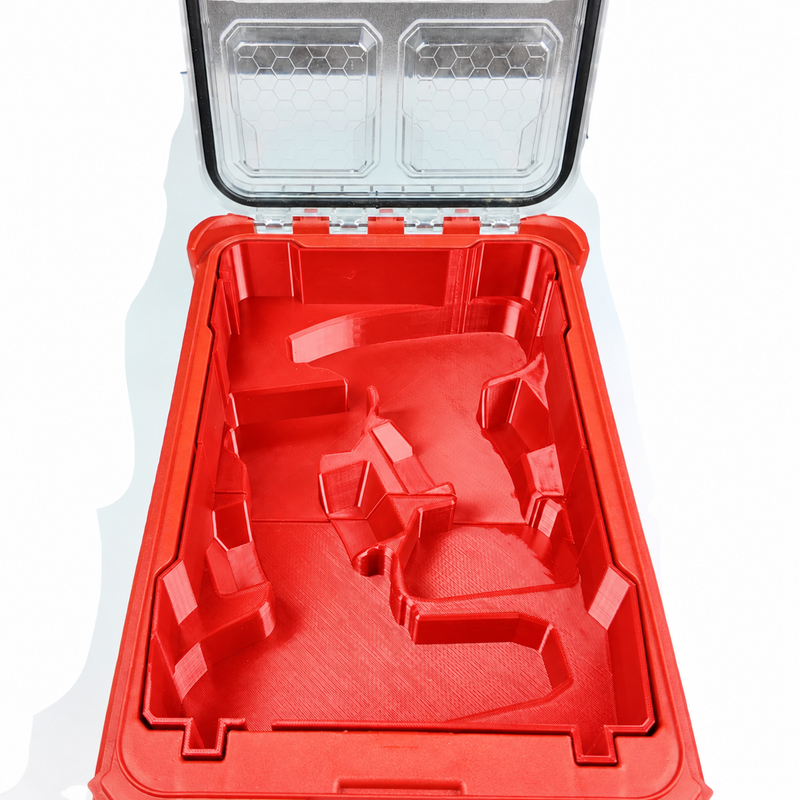 Red colour variant — Makita 12V Drill & Impact Compact Packout Insert | Holds TD110D + DF333D | One-Piece PETG Construction