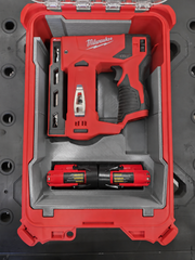 Gray colour variant — Milwaukee M12 3/8" Crown Stapler Insert for Packout Compact Organiser 48-22-8435