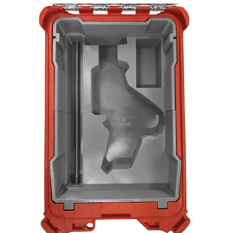 Gray colour variant — M12 Hackzall PACKOUT Insert – Fits 48-22-8435 Compact Organiser | Blades & Battery