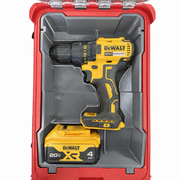 Gray colour variant — DEWALT Drill & Battery PACKOUT Insert – Fits Milwaukee 48-22-8435 Compact Organiser