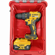 Red colour variant — DEWALT Drill & Battery PACKOUT Insert – Fits Milwaukee 48-22-8435 Compact Organiser