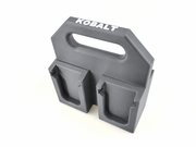 4-slot Gray colour variant — KOBALT 24V Battery Caddy (4 or 6 Pack) | Latching Battery Carrier | PETG