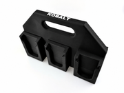 6-slot Black colour variant — KOBALT 24V Battery Caddy (4 or 6 Pack) | Latching Battery Carrier | PETG