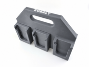 6-slot Gray colour variant — KOBALT 24V Battery Caddy (4 or 6 Pack) | Latching Battery Carrier | PETG