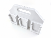 6-slot White colour variant — KOBALT 24V Battery Caddy (4 or 6 Pack) | Latching Battery Carrier | PETG