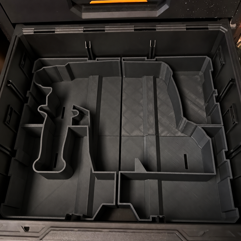 Black colour variant — Milwaukee SDS Drill Insert for ToughBuilt Tool Case | Secure Rattle-Free Fit | PETG