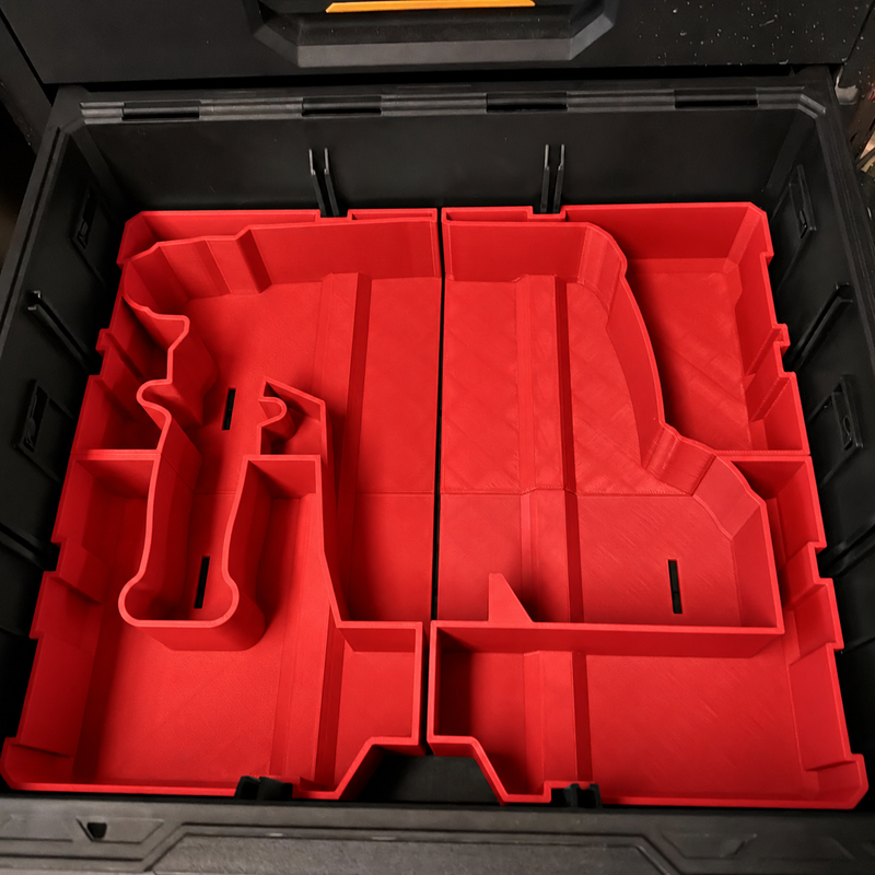 Red colour variant — Milwaukee SDS Drill Insert for ToughBuilt Tool Case | Secure Rattle-Free Fit | PETG