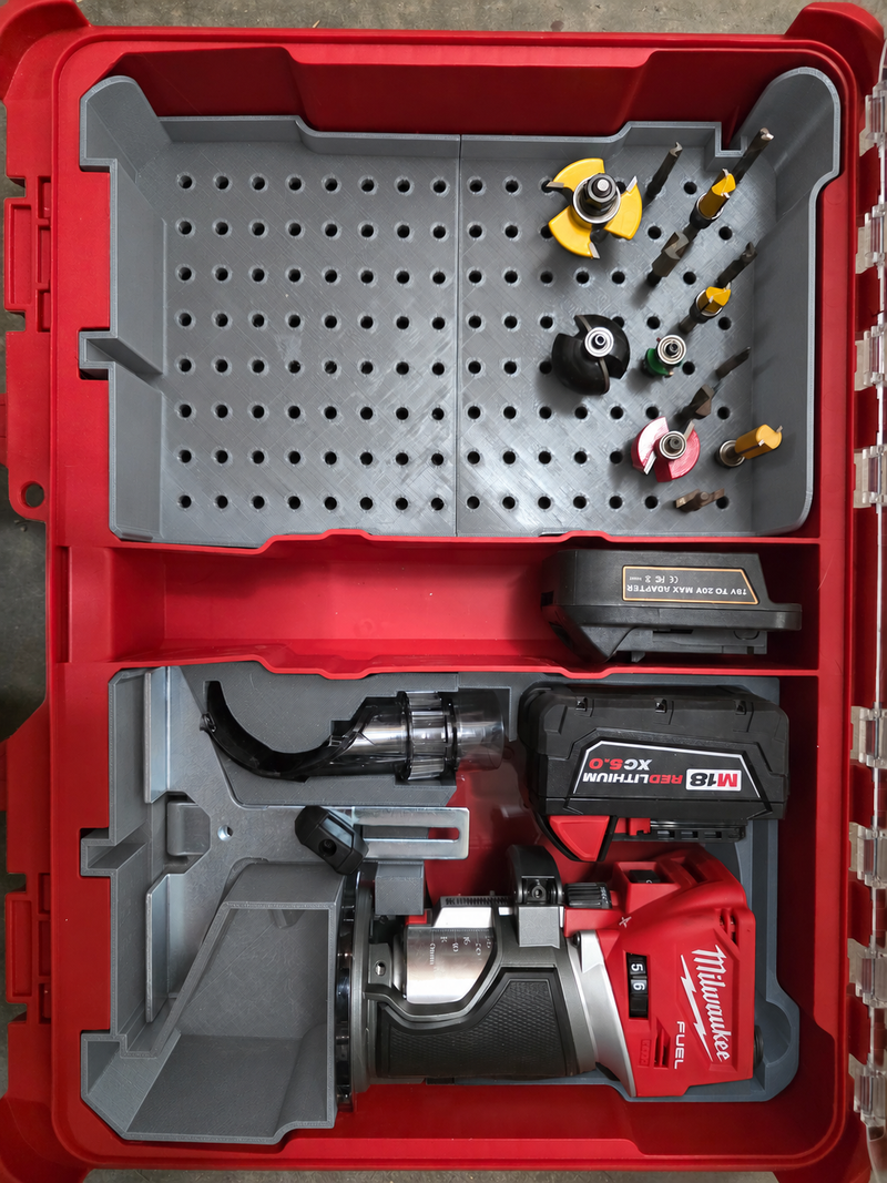 Both Gray colour variant — M18 Router & Bits Insert – Standard 11-Compartment