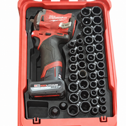 Black colour variant — Milwaukee Packout Insert — M12 Gen 2 Impact Wrench + 43pc 3/8" Socket Set Combo (Fits 48-22-8435)
