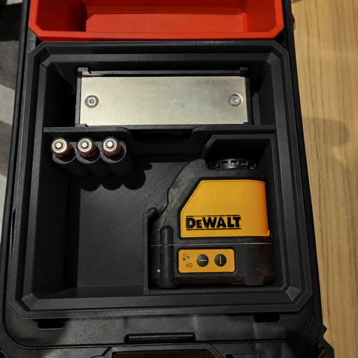 Black colour variant — Milwaukee Packout Organiser Insert for DeWalt Battery Laser