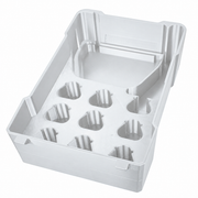 White colour variant — Milwaukee Packout Insert — M12 Charger 48-59-2401 + 9 CP Battery Slots (Fits 48-22-8435)