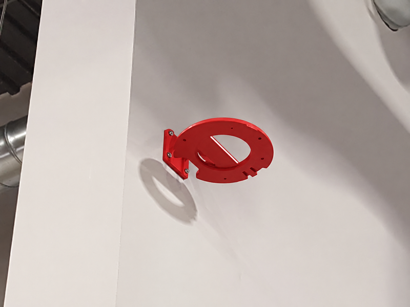 Red colour variant — Ubiquiti UAP-AC-Pro Horizontal Wall Mount | 3D Printed Wi-Fi Access Point Bracket