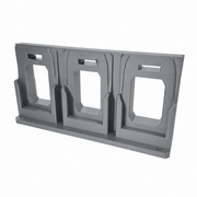 6-slot Gray colour variant — AEG 18V Wall Mounted Battery Holder — 4x or 6x Foot-Mount Wall Rack