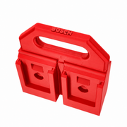 4 slot Red colour variant — Bosch 18V Battery Carry Caddy — 4-Slot or 6-Slot (PETG, Australian Made)