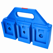 6 slot Blue colour variant — Bosch 18V Battery Carry Caddy — 4-Slot or 6-Slot (PETG, Australian Made)