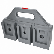 6 slot Gray colour variant — Bosch 18V Battery Carry Caddy — 4-Slot or 6-Slot (PETG, Australian Made)