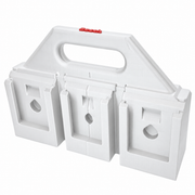6 slot White colour variant — Bosch 18V Battery Carry Caddy — 4-Slot or 6-Slot (PETG, Australian Made)