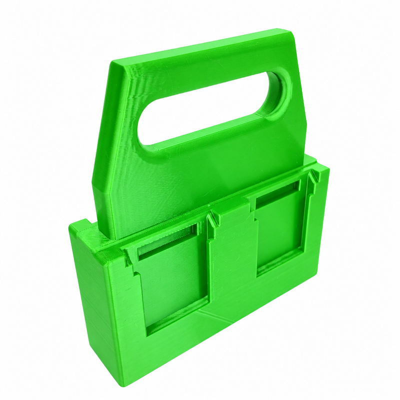 4 slot Green colour variant — Battery Caddy for Ozito 18v PXC Batteries – 4 or 6 Slot Carry Holder