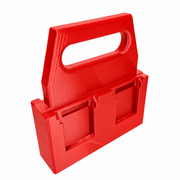 4 slot Red colour variant — Battery Caddy for Ozito 18v PXC Batteries – 4 or 6 Slot Carry Holder