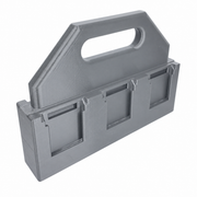 6 slot Gray colour variant — Battery Caddy for Ozito 18v PXC Batteries – 4 or 6 Slot Carry Holder