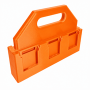 6 slot Orange colour variant — Battery Caddy for Ozito 18v PXC Batteries – 4 or 6 Slot Carry Holder