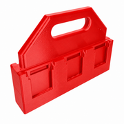 6 slot Red colour variant — Battery Caddy for Ozito 18v PXC Batteries – 4 or 6 Slot Carry Holder