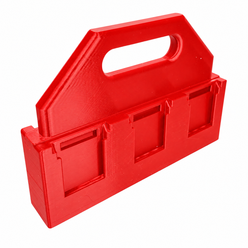 6 slot Red colour variant — Battery Caddy for Ozito 18v PXC Batteries – 4 or 6 Slot Carry Holder