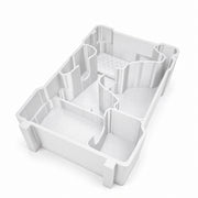 White AEG A18IDB30 impact and battery storage insert for PACKOUT Compact Organiser; empty standalone insert