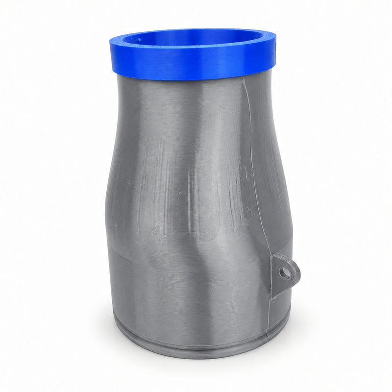 Gray Circular nozzle body with blue outlet bumper for Makita DUB184Z