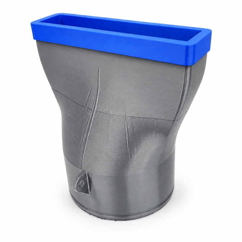 Gray Wide nozzle body with blue outlet bumper for Makita DUB184Z