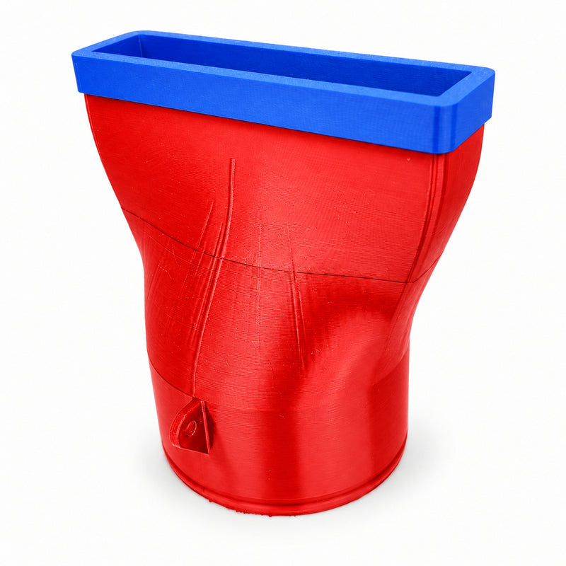 Red Wide nozzle body with blue outlet bumper for Makita DUB184Z