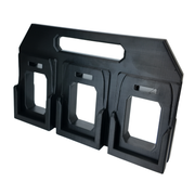 Top view of the AEG 18V battery caddy slots