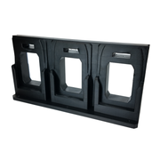 Underside view of the AEG 18V foot-mount battery wall holder