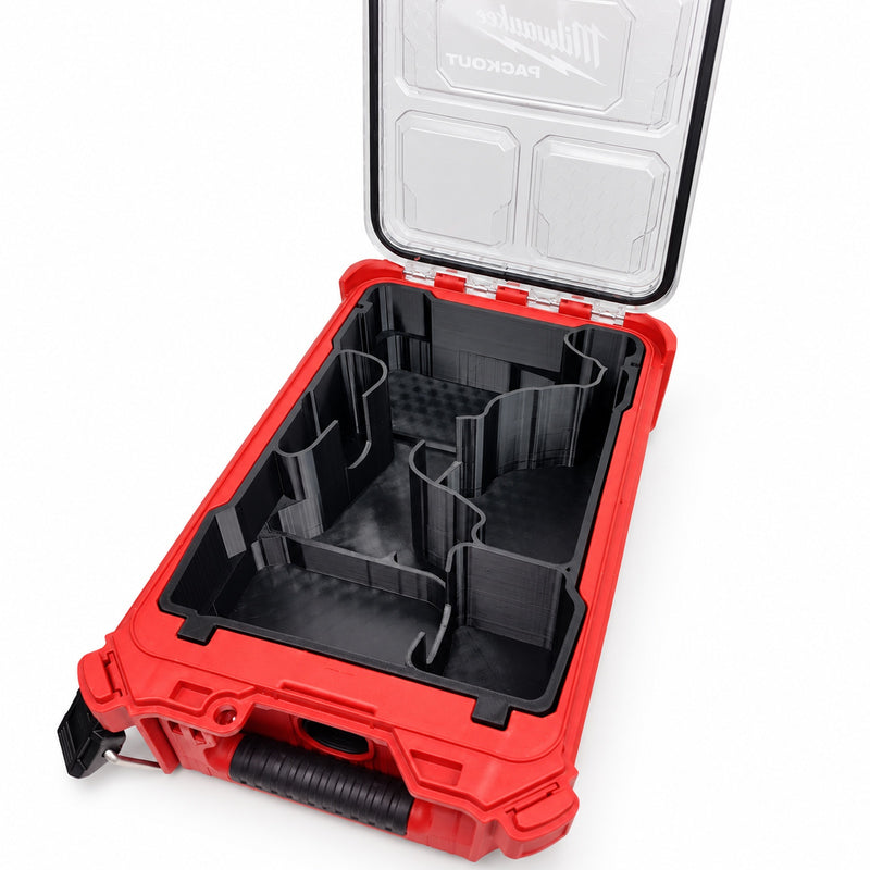 AEG A18IDB30 impact driver and battery insert for Milwaukee PACKOUT Compact Organiser, empty insert showing fitted compartments, view 0337