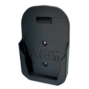 Wall mount holders for AEG and RIDGID 18V tools and batteries, Australian made