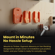 AEG RIDGID 18V tool and battery wall mount holders, Australian made 3D printed tool storage – photo 5