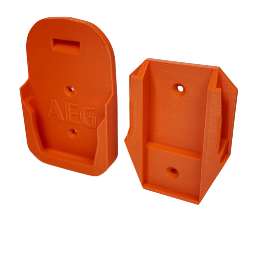 AEG 18V battery wall mount holder, 3D printed in Australia from durable PETG