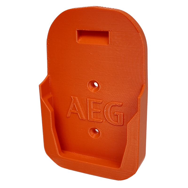 RIDGID 18V battery holder wall mount in tough PETG, made in Queensland Australia